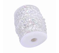 HETHLIF Crystal Beads, Bead String Beaded Curtain Crystal Garland Strand 98.4ft Clear Acrylic Strands for Wedding Birthday Party Decorations (AB Color)
