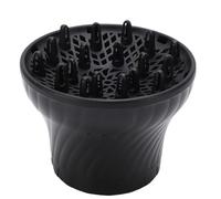 HETHLIF Curly Hair Diffuser Attachment, Rotating Lock Design Fits 1.4 to 2.6 Inch Dryers, 18 Angled Air Vents for Enhanced Curl Definition, with Compact Travel Friendly Build, for Wavy (Black)