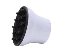 HETHLIF Curly Hair Diffuser Attachment, Rotating Lock Design Fits 1.4 to 2.6 Inch Dryers, 18 Angled Air Vents for Enhanced Curl Definition, with Compact Travel Friendly Build, for Wavy (White)