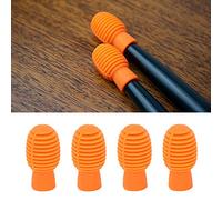 HETHLIF Drum Stick Practice Tip, Drumstick Silent Practice Tip Drumstick with Flexible Design 4Pcs Portable Silicone Mute for Beginner Practicing (Orange)