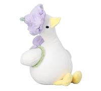 Hethlif Duck Stuffed Animal, Duck Plushies Plush Cute Floral Hats Backpacks Soft Body Bright Eyes Stuffed Animal Toy Flower Plush Toy for Children Adults (Purple)