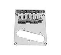 HETHLIF Electric Guitar Fixed Bridge Durable String Plate Tailpiece for Easy Stringing, for Guitar Enthusiasts Metal Bridge Tailpiece (Silver)