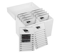 HETHLIF Eyelash Storage Case, Eyelash Storage Box Acrylic Box Makeup Organizer Acrylic 10 Layers