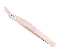 HETHLIF Eyelashes Tweezer False Lash Application Curved Stainless Steel Eyelash Extension for Trimming Eyebrows and Handling Small Tasks (Pure gold (sticky bag))