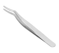 HETHLIF Eyelashes Tweezer False Lash Application Curved Stainless Steel Eyelash Extension for Trimming Eyebrows and Handling Small Tasks (Sanding (sticky bag))