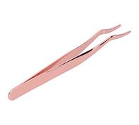 HETHLIF Eyelashes Tweezer False Lash Application Curved Stainless Steel Eyelash Extension for Trimming Eyebrows and Handling Small Tasks (Rose gold (sticky bag))