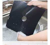 HETHLIF Gas Stove Burner Liners, Gas Stove Burner Covers Reusable Heat Resistant 10pcs 0.2mm Range Cover Fiberglass Protector Pad (Black)