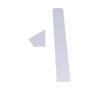 HETHLIF Guitar Gauge, Guitar Notched Straight Edge Ruler Is About 10x5cm Aluminum Material for Most Electric or Acoustic (Silver)