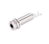 HETHLIF Guitar Jack, Guitar Endpin Jack Output Easy Installation Copper Mono for Electric Ukulele Pickup (Silver)