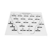 HETHLIF Hair Extension Display Board With 22 Clips, Acrylic Extension Holder For Salons And Beauty Studios, Multi Use Hair Piece Storage And Organization Board (White)