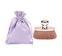 HETHLIF Large Body Makeup Brush, Oval Synthetic Brush for Liquid Powder Cream, with Ergonomic Handle for Hard to Areas, Travel Pouch Included (Gold)