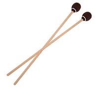 HETHLIF Marimba Mallets, With Strong and Soft Wool 1 Pair,With Maple Wood Handle Glossy and Burr-,Good Replacements for Beginners Training on Marimba Instruments (Brown wood pole)
