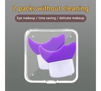 HETHLIF Mascara Eyeshadow Applicator Guard Soft Silicone Eye Makeup Protector Pads for Eyelash Makeup Beauty Tools White Purple Yellow Pink Green Red 2 Pcs (Purple two+box)