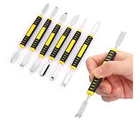 HETHLIF Mini Pry Bar Set, Spudger Tool Kit Small Crowbar High Hardness Flat Ends 6 in 1 for Mobile Phone Repair