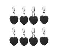 Hethlif Pack of 8 Tablecloth Weights Heavy Tablecloth Pendants Heavy Tablecloth Weight Set Black Marble Table Cloth Weight Easy to Use Black