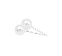 HETHLIF Pearl Earrings Studs with Minimalist Design Holiday Women, Classic Style Polished Concise Earrings for Clothing Matching (E4567-2/diameter 10mm)