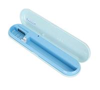 HETHLIF Portable USB Toothbrush Sterilizer Box Disinfection Toothbrush Storage Holder Lightweight Durable ABS Material Family Travel Essential White Blue (Blue)