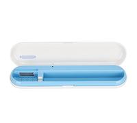 HETHLIF Portable USB Toothbrush Sterilizer Box Disinfection Toothbrush Storage Holder Lightweight Durable ABS Material Family Travel Essential White Blue (White)