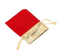 HETHLIF Small Drawstring Bags, Jewelry Bags Drawstring Simple Designs 50pcs,velvet Cloth Material No Easy to Break or Deformation,Suitable for All Kinds of Gifts, Wedding (Red 7 * 9cm)