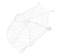 HETHLIF Spider Web Decoration, Spider Web Wall Real Scary String Rope Props 3.6m White Round Net Spooky Cobwebs for Outdoor Graveyard Party Yard Lawn House Halloween Decor