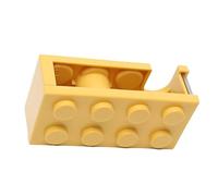 Hethlif Tape Dispenser, Office Supplies For Desk Tape Dispenser Desk with Ease and Flair PP Material For School Office Study Room (Yellow)