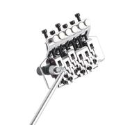HETHLIF Tremolo Bridge, Guitar Parts Electric Guitar Bridge With Premium Springs and Cranks Double Rocking Spring Stabilizer Device for Electric (Silver)