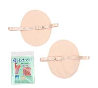HETHLIF Underarm Sweat Pads Premium Breathable Absorbent Adhesive Reusable Underarm for Outdoor Travel Polyester 1 Pair (Skin Color Cotton)