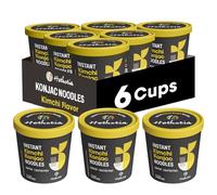 Hethstia Instant Konjac Noodles Kimchi Soup Cup Miracle Noodle Angel Hair Pasta Kimchi Broth Low Carb Shirataki Noodle Aisa Ramen Cup Low Ig, Gluten Free, Low Fat, Healthy Food