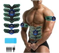 Hethtowd Abs Muscle, Muscle Toner, Portable Muscle Trainer, 8 Modes with 19 Levels Intelligent EMS Wireless Fitness Apparatus, Fitness Trainer for Men Woman