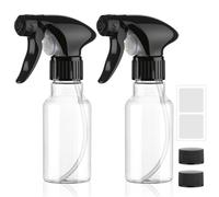Hethyo Spray Bottles 4oz/120ml Plastic Small Spray Bottle for Hair Mist/Stream Spraying Heavy Duty Empty Water Spray Bottles for Cleaning Solutions, Plants 2 Pack, Clear