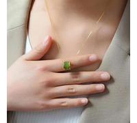 Hetian Jade Green Jade S925 Sterling Silver As Right As Rain Lucky Beads Barrel Beads Fashion Simple Big Name Pendant Clavicle C