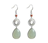Hetian Jade S Drop Earrings Long Dangle Earrings For Women - Vintage Chinese Style Water Drop Dangly Earrings, Threader Earrings For Teen Girls Lady Birthday Party Valen