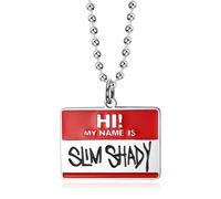 HETIMXIA Iced Out Chain for men Name Tag Pendant Necklace for men style Stainless Steel Hip Hop Punk Iced Out Jewelry men jewelry Cuban Link chain for men sports gifts for men