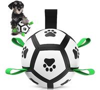 HETOO Interactive Dog Football Toys with Webbing, Durable Dog Water Balls for Small Medium Breed, Indoor & Outdoor (5 Inch)