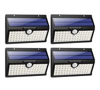 HETP Solar Lights Outdoor, 【4 Pack】 78 LED Solar Motion Sensor Security Lights - Solar Powered Lights Waterproof Wireless Wall Lights Solar Lamps with 3 Intelligent Modes for Outside