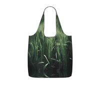 HETPLKD Reusable Shopping Bags Lightweight Foldable Grocery Bags In Pocket,Washable Large Tote Bags Wheat In The Field Travel Shoulder Bag Gifts For Women Men