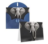 HETPLKD Thinkingofyoucardwithenvelopes3d Gray Elephant4x6 | Personalized Greeting Cards For Holiday, Wedding Thank You Cards For Women Men, Notecards Blank For Various Occasions
