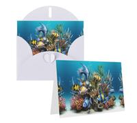 HETPLKD Thinkingofyoucardwithenvelopes3d Ocean Fish4x6 | Personalized Greeting Cards For Holiday, Wedding Thank You Cards For Women Men, Notecards Blank For Various Occasions