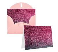 HETPLKD Thinkingofyoucardwithenvelopes3d Pink Glitter4x6 | Personalized Greeting Cards For Holiday, Wedding Thank You Cards For Women Men, Notecards Blank For Various Occasions