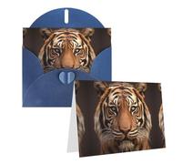 HETPLKD Thinkingofyoucardwithenvelopes3d Tiger Head4x6 | Personalized Greeting Cards For Holiday, Wedding Thank You Cards For Women Men, Notecards Blank For Various Occasions
