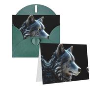 HETPLKD Thinkingofyoucardwithenvelopes3d Wolf4x6weddingthankyoucards | Personalized Greeting Cards For Holiday, Wedding Thank You Cards For Women Men, Notecards Blank For Various Occasions