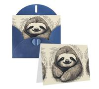 HETPLKD Thinkingofyoucardwithenvelopessloth My Spirit Animal4x6 | Personalized Greeting Cards For Holiday, Wedding Thank You Cards For Women Men, Notecards Blank For Various Occasions