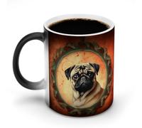 HETPLSD 11oz Color Changing Mug Cute Pug Coffee Mugs | Magic Ceramic Mug Heat Sensitive Coffee Mugs for Coffee & Tea, Novelty Tea Cup Gift for Mom, Birthday, Christmas, Halloween