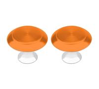 HETPLSD 2 Pack Stainless Steel Cabinet Knobs, Beauty Burnt Orange Drawer Pull Single Hole with Screws, Durable Cabinet Hardware for Kitchen, Dressers, 1.1 Inch Diameter