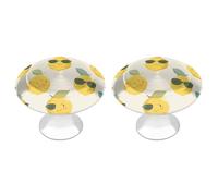 HETPLSD 2 Pack Stainless Steel Cabinet Knobs, Lemon Happy Emoticon Drawer Pull Single Hole with Screws, Durable Cabinet Hardware for Kitchen, Dressers, 1.1 Inch Diameter