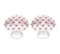 HETPLSD 2 Pack Stainless Steel Cabinet Knobs, Many Heart Shapes Drawer Pull Single Hole with Screws, Durable Cabinet Hardware for Kitchen, Dressers, 1.1 Inch Diameter