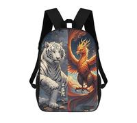 HETPLSD 4 Great Divine Beasts Backpack - Durable 600D Polyester, 17 Inch Backpack with Ergonomic Adjustable Straps, Lightweight Travel Bag for Men & Women