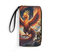 HETPLSD 4 Great Divine Beasts Wallet, Long PU Leather Wallet with Wrist Strap, Large Capacity & Multi Card Holder Wallets