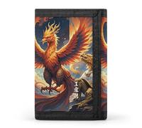 HETPLSD 4 Great Divine Beasts Wallet, Unisex Tri-Fold Wallet with Card Slots & Keychain, Lightweight & Minimalist Wallets for Travel, Daily Use, Gifts