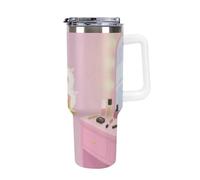 HETPLSD 40 Oz Stainless Steel Tumbler with Straw - Leakproof Lid | BPA-Free | Cup Holder Friendly, Cat's Paw Holds A Pin Coffee Cup Vacuum Insulated Travel Mug for Hot & Cold Drinks